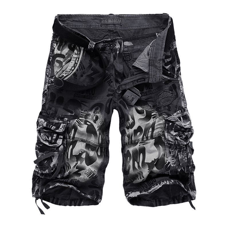 Men's Denim Camouflage Shorts - IAKAM