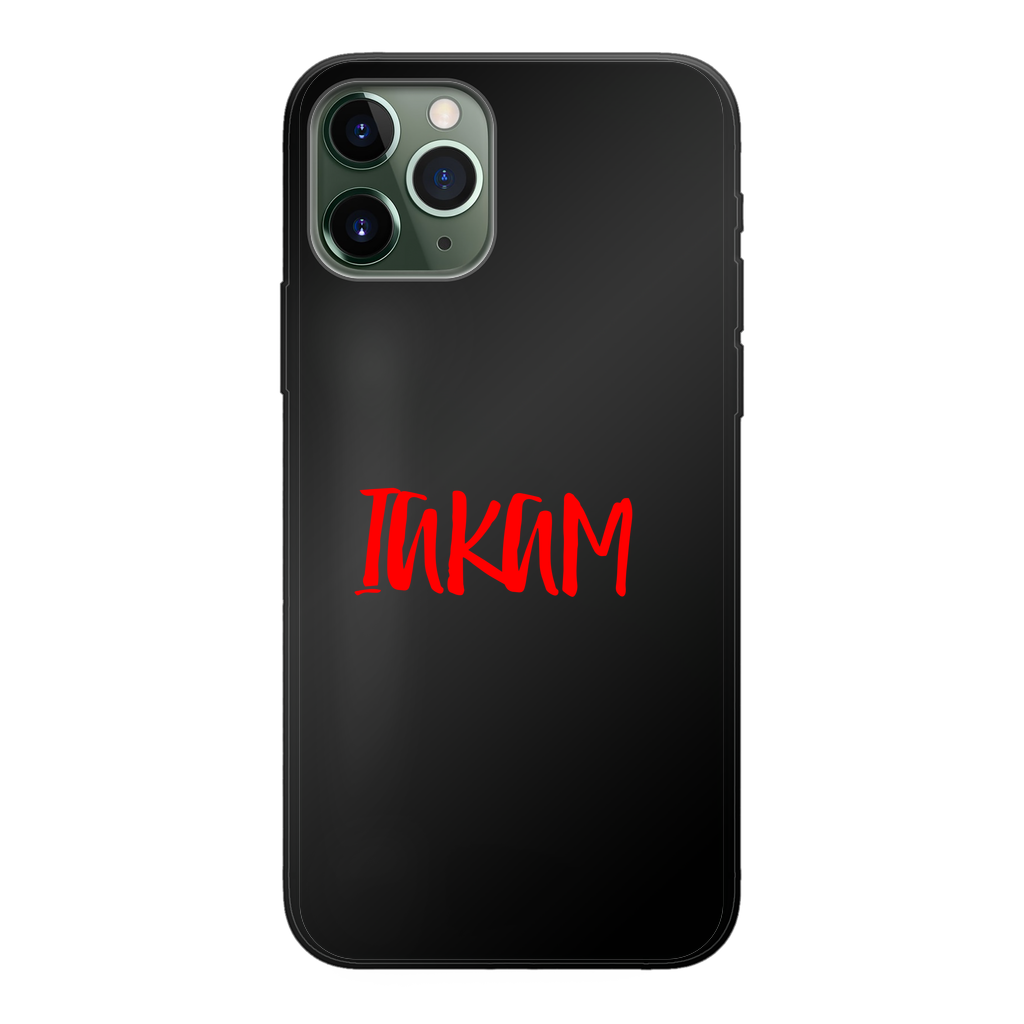 IAKAM Red Back Printed Black Soft Phone Case - IAKAM