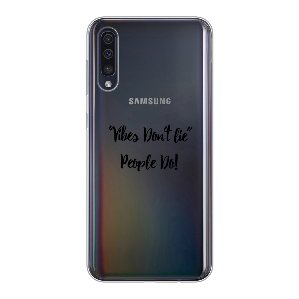 Vibes Don't Lie Back Printed Transparent Soft Phone Case - IAKAM