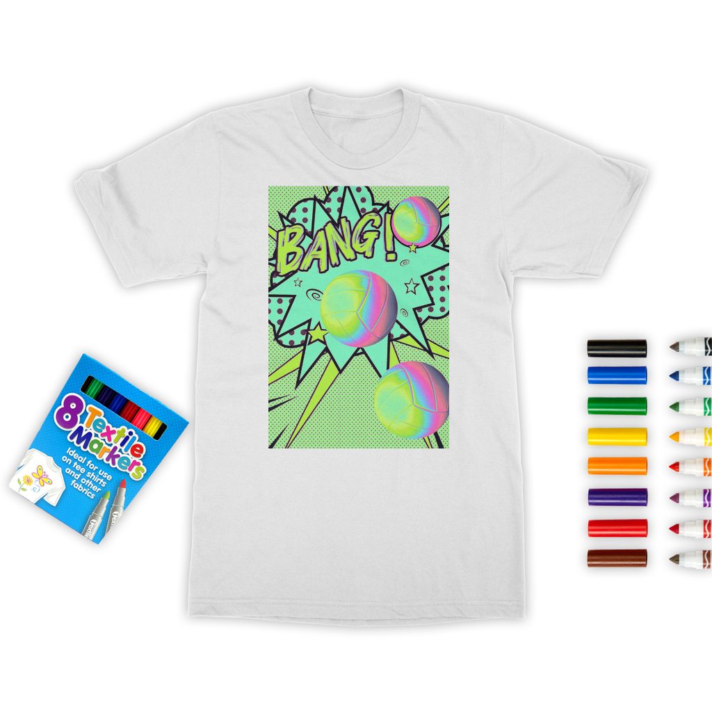 Volley Ball Colouring T-Shirt - IAKAM