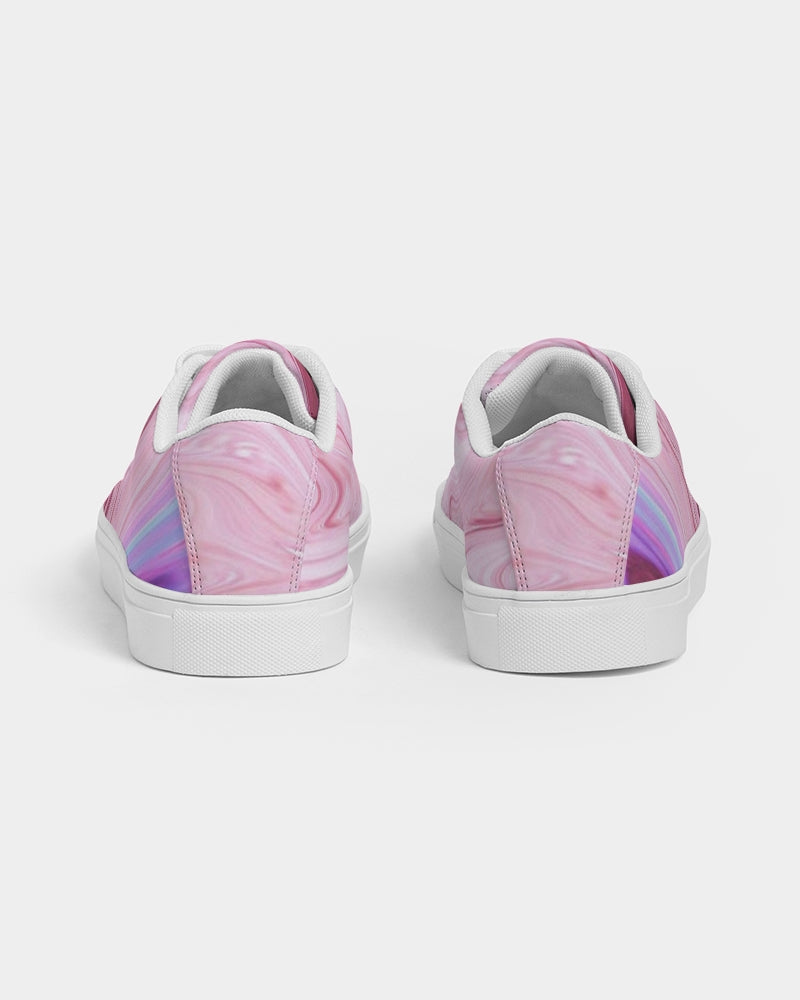 Sapphiren Pink Women's Faux-Leather Sneaker - IAKAM