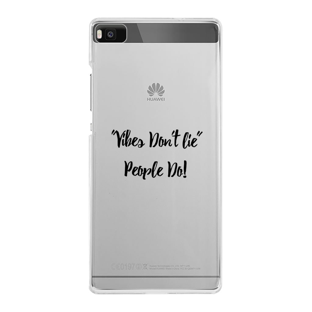 Vibes Don't Lie Back Printed Transparent Hard Phone Case - IAKAM