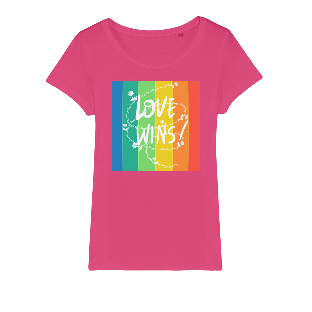 Love Wins Organic Jersey Womens T-Shirt - IAKAM