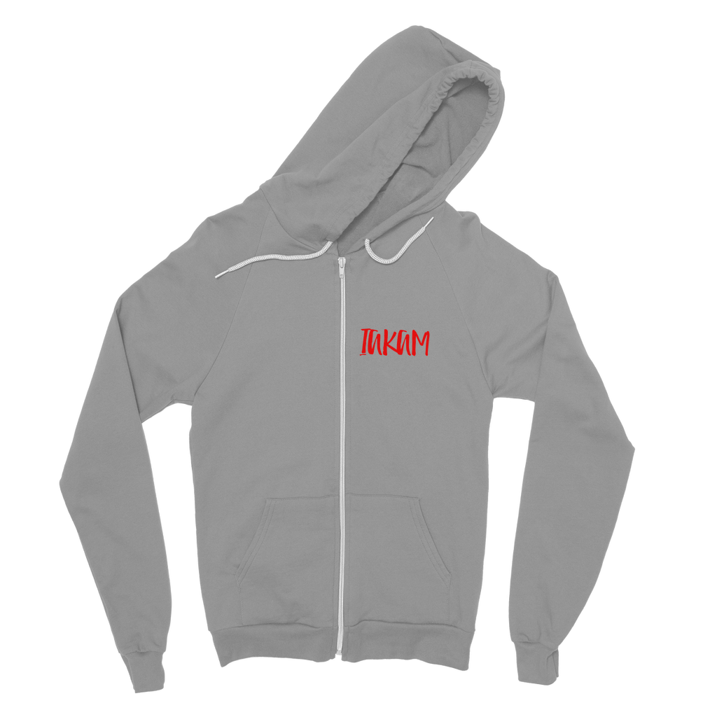 IAKAM Red Classic Adult Zip Hoodie - IAKAM