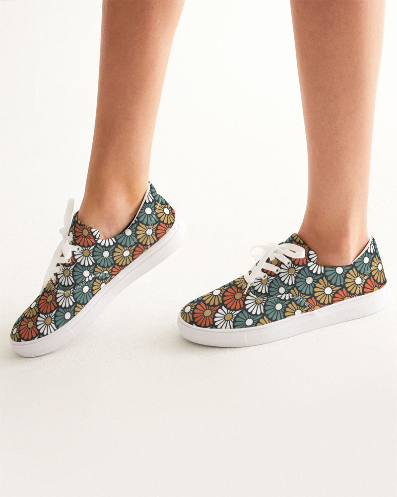 Japan Daisy Women's Lace Up Canvas Shoe - IAKAM