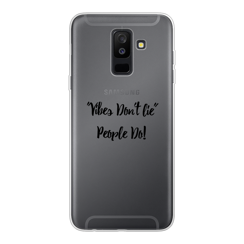 Vibes Don't Lie Back Printed Transparent Soft Phone Case - IAKAM