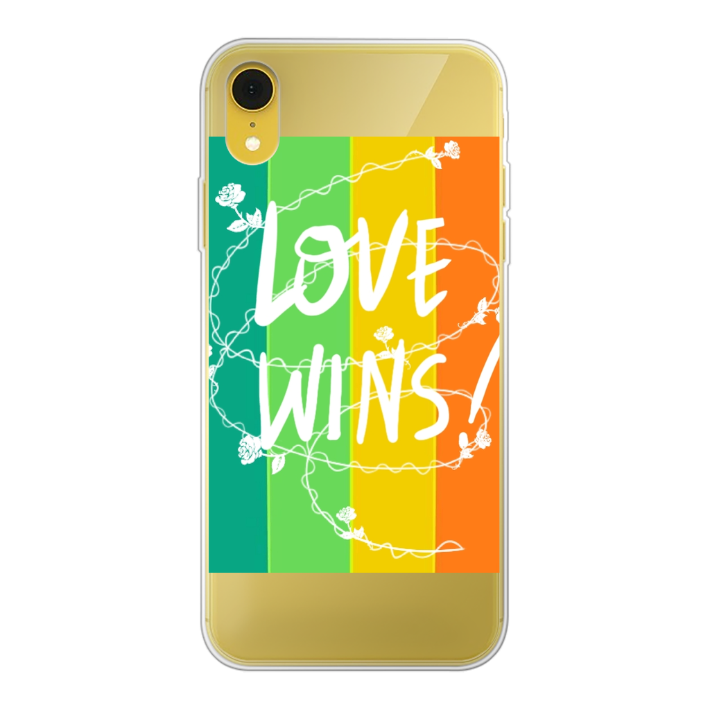 Love Wins Back Printed Transparent Soft Phone Case - IAKAM