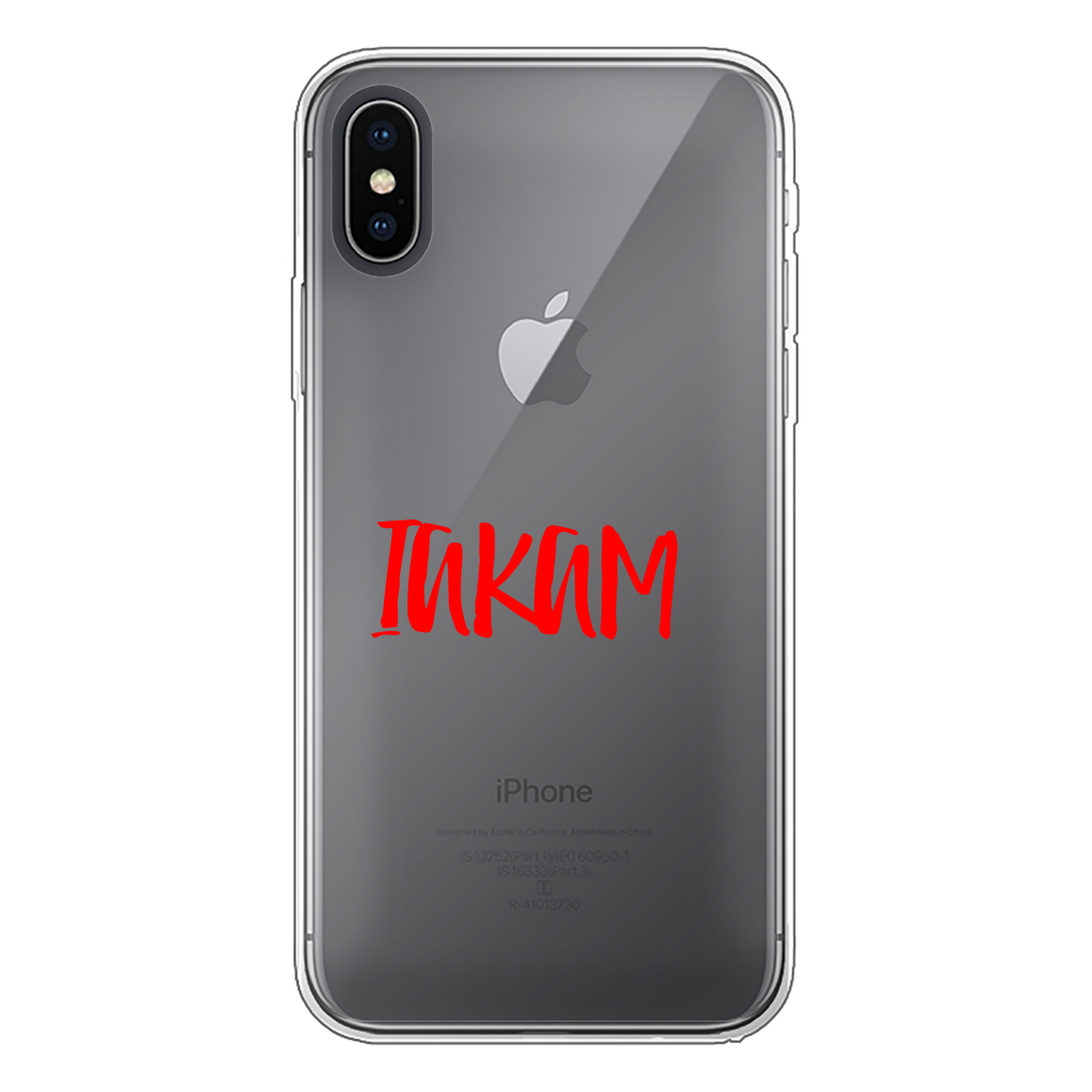 IAKAM Red Back Printed Transparent Soft Phone Case - IAKAM