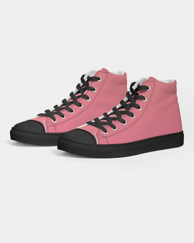 Fusion Women's Hightop Canvas Shoes - Black - IAKAM