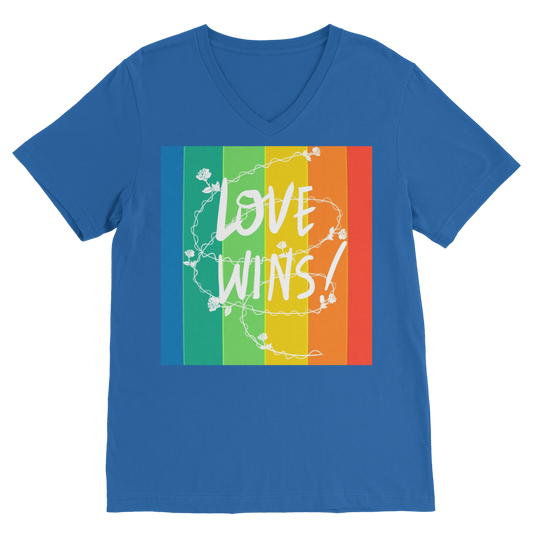 Love Wins Premium V-Neck T-Shirt - IAKAM