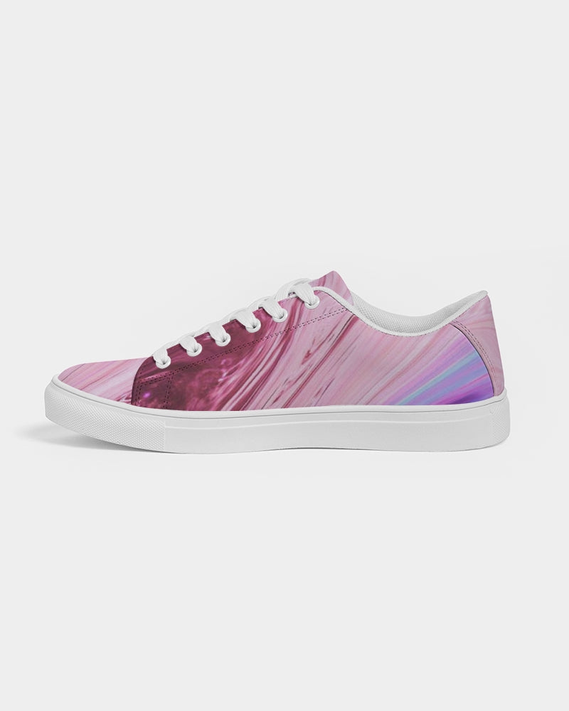 Sapphiren Pink Women's Faux-Leather Sneaker - IAKAM