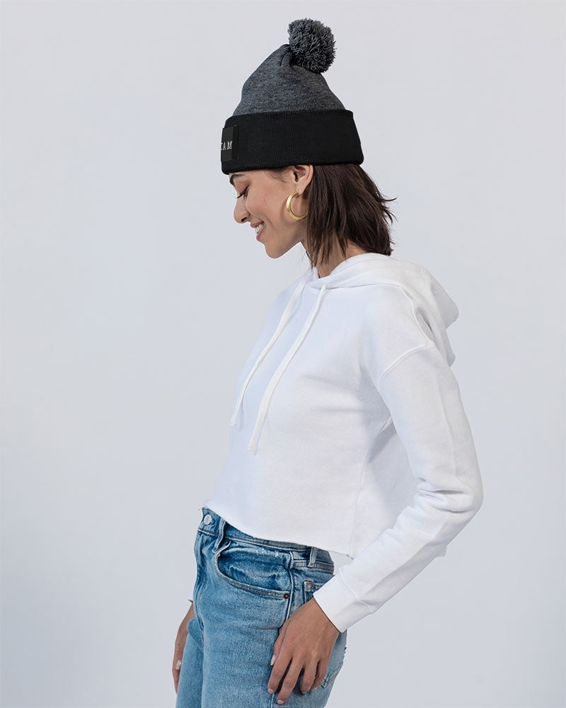 IAKAM Black Pom-Pom Knit Beanie | Brand - IAKAM