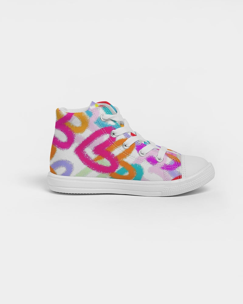 Heartful Kids Hightop Canvas Shoe - IAKAM
