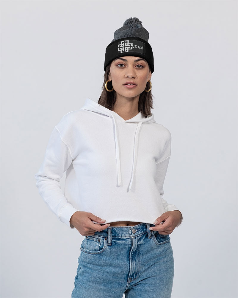IAKAM Black Pom-Pom Knit Beanie | Brand - IAKAM