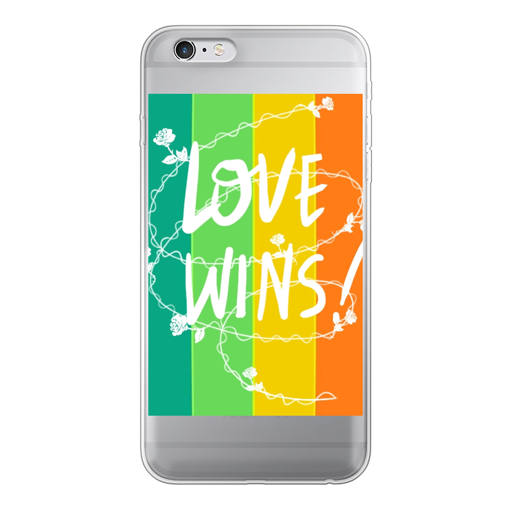 Love Wins Back Printed Transparent Soft Phone Case - IAKAM