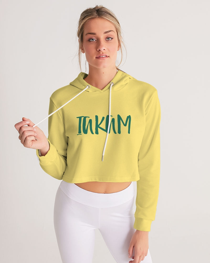 Yella Day Women's Cropped Hoodie - IAKAM