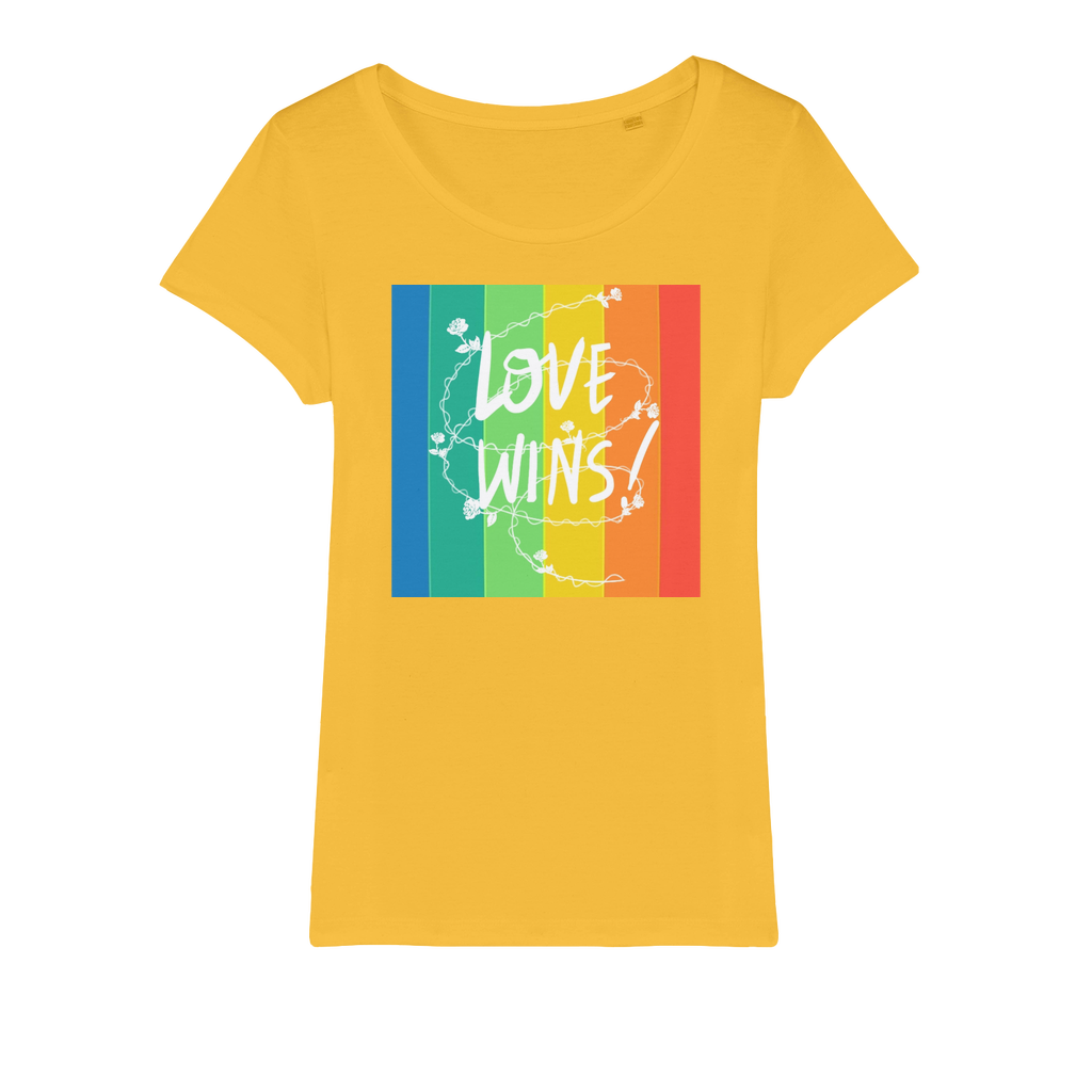Love Wins Organic Jersey Womens T-Shirt - IAKAM
