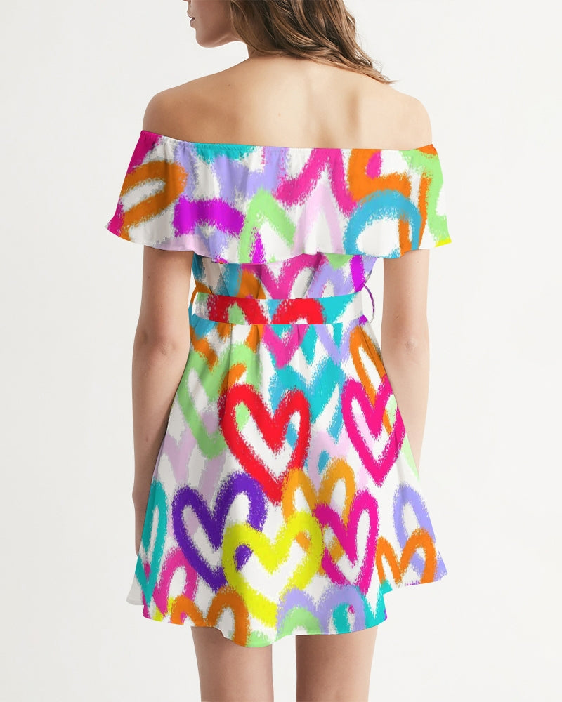 Heartful Women's Off-Shoulder Dress - IAKAM