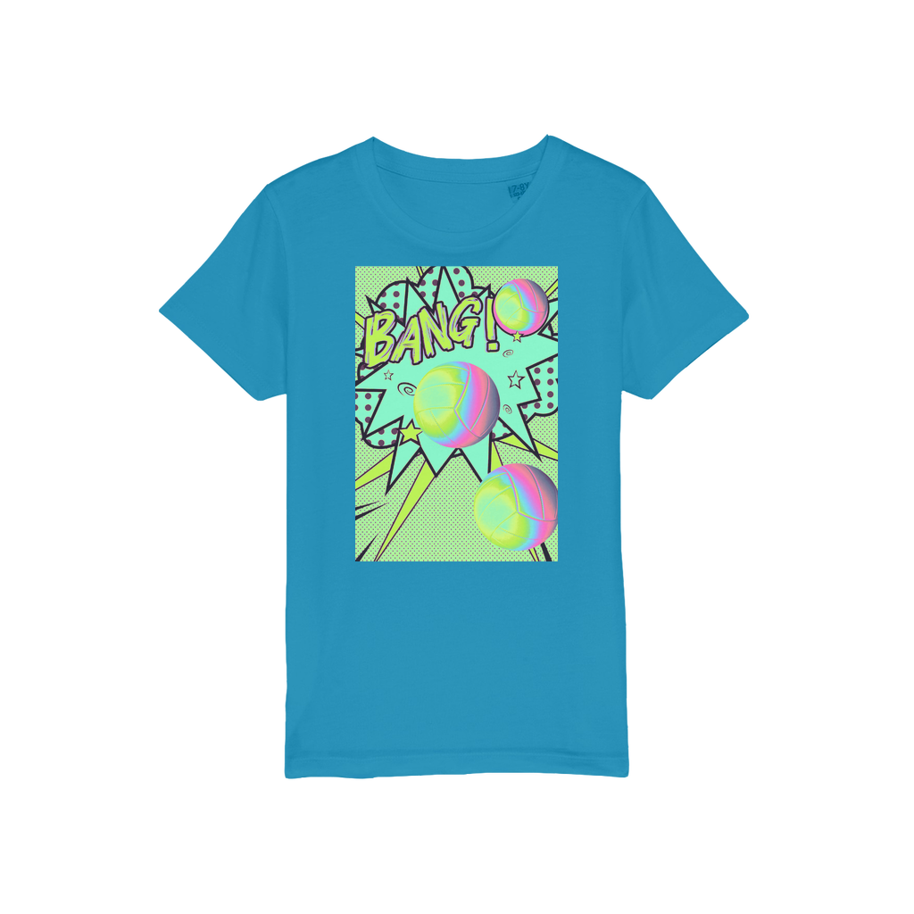 Volley Ball Organic Jersey Kids T-Shirt - IAKAM
