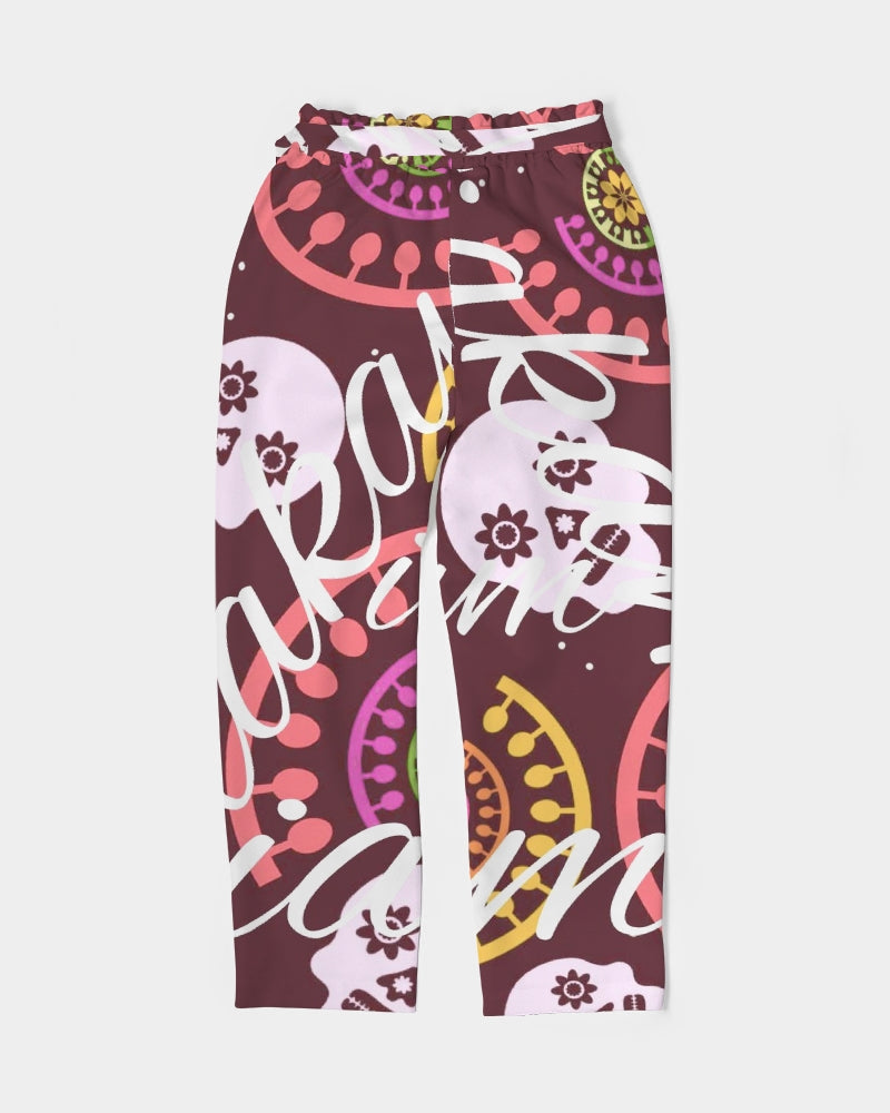 Crazy Skull 1 Women's Belted Tapered Pants - IAKAM