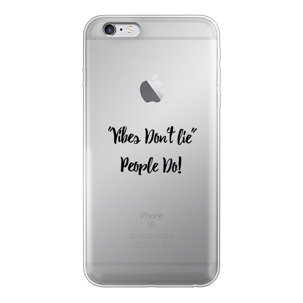 Vibes Don't Lie Back Printed Transparent Hard Phone Case - IAKAM