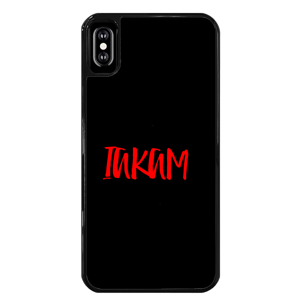 IAKAM Red Back Printed Black Hard Phone Case - IAKAM