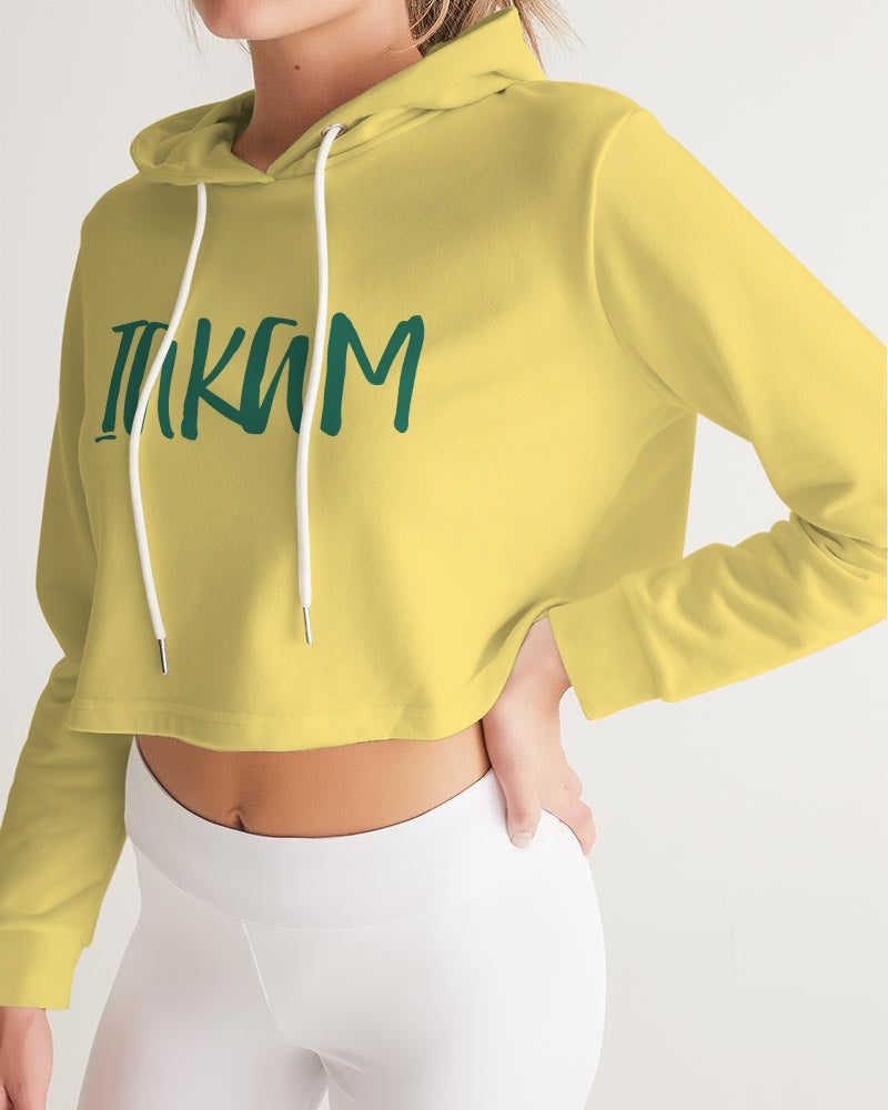 Yella Day Women's Cropped Hoodie - IAKAM