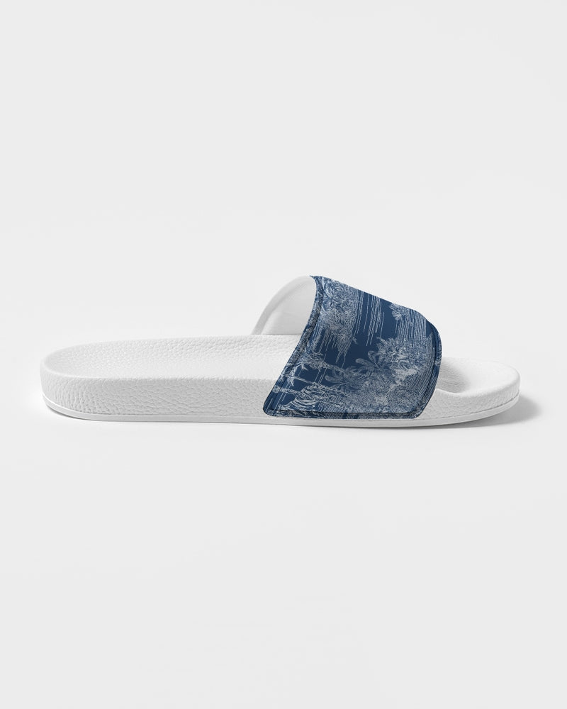 Blue Tiger Scene Men's Slide Sandal - IAKAM