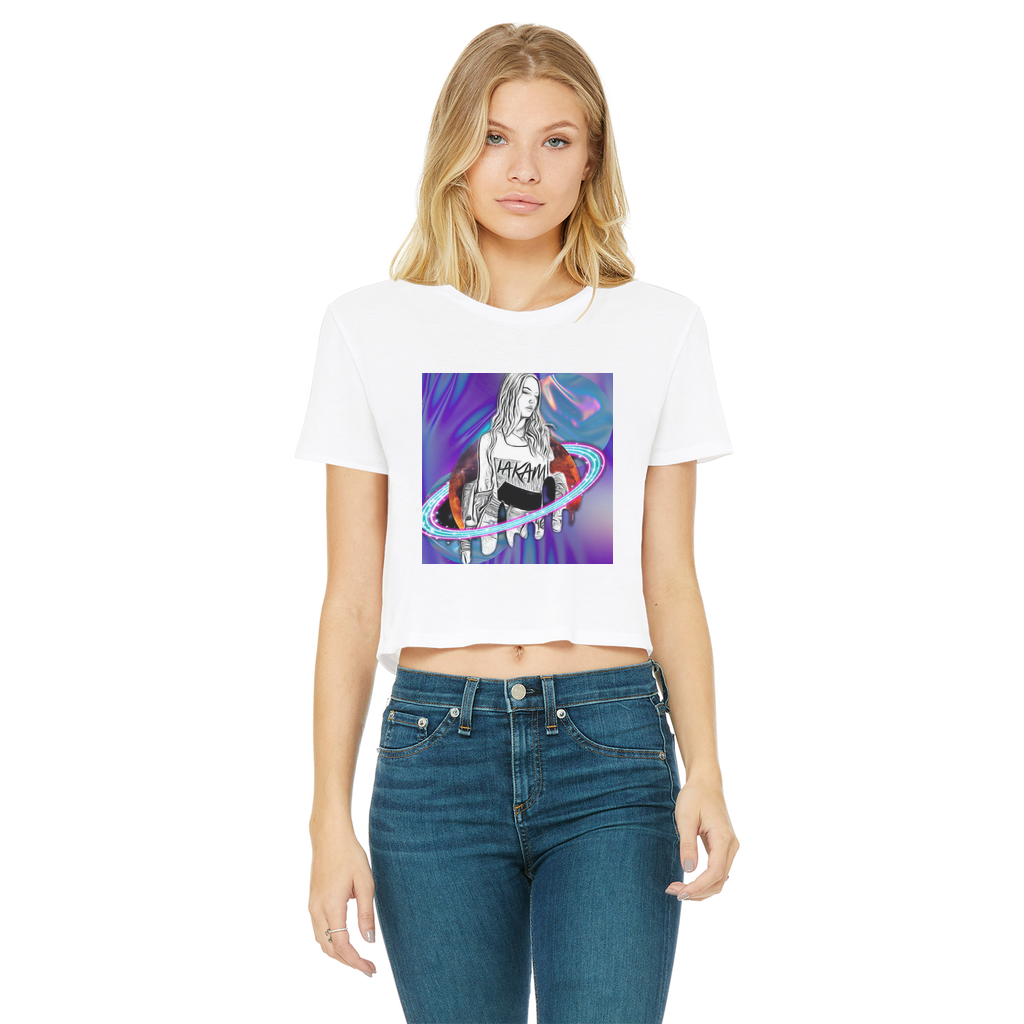 Outerspace 3 Classic Women's Cropped T-Shirt - IAKAM