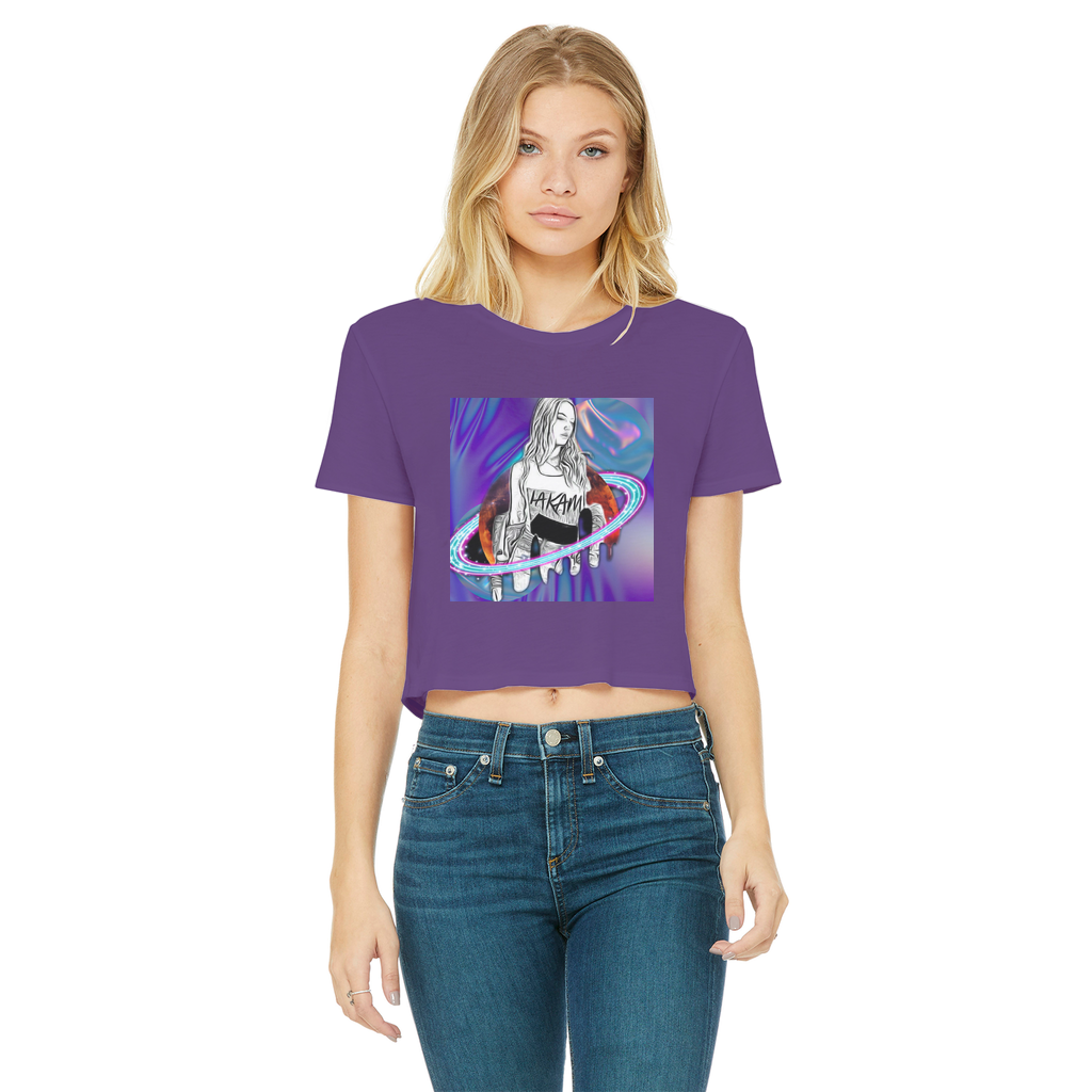 Outerspace 3 Classic Women's Cropped T-Shirt - IAKAM