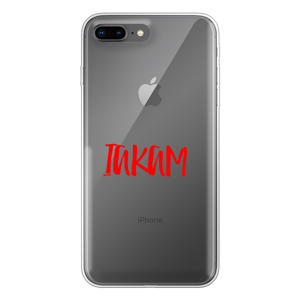 IAKAM Red Back Printed Transparent Soft Phone Case - IAKAM