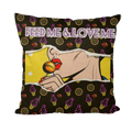 Feed Me Love Me Throw Pillows - IAKAM