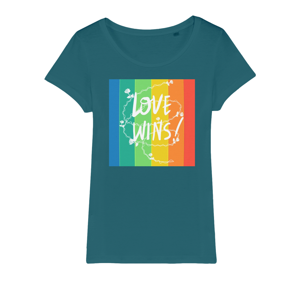Love Wins Organic Jersey Womens T-Shirt - IAKAM