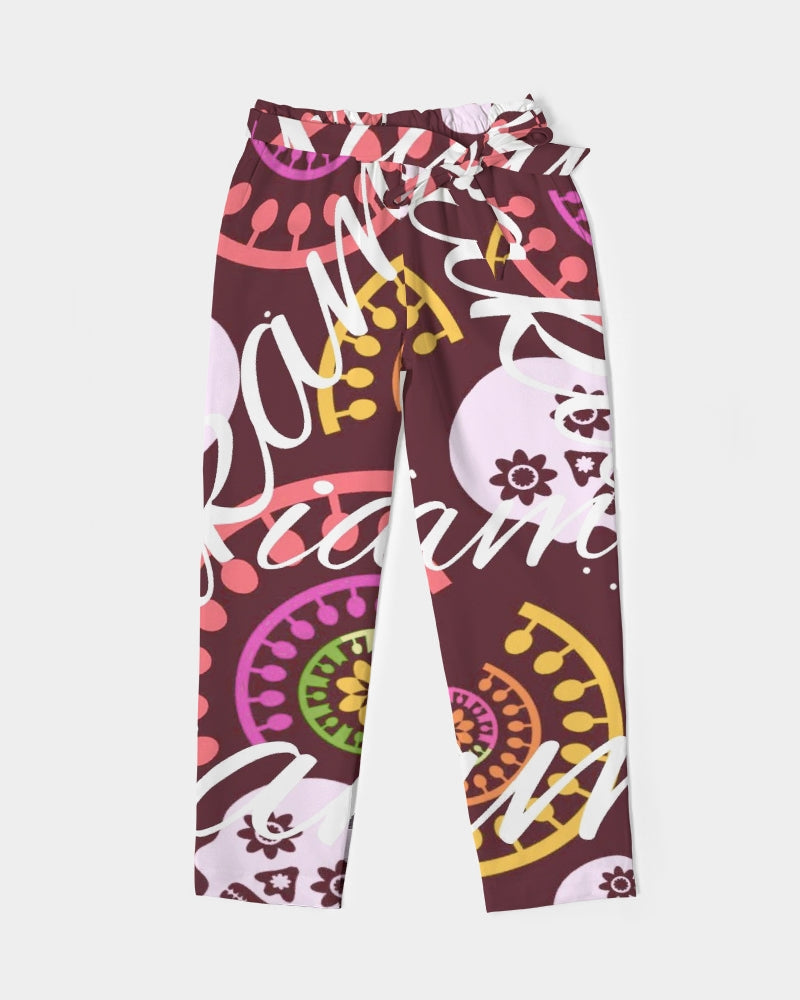 Crazy Skull 1 Women's Belted Tapered Pants - IAKAM