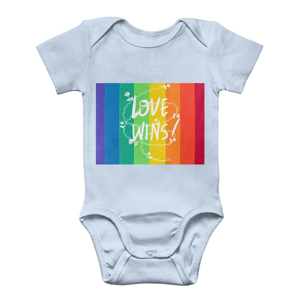 Love Wins Classic Baby Onesie Bodysuit - IAKAM