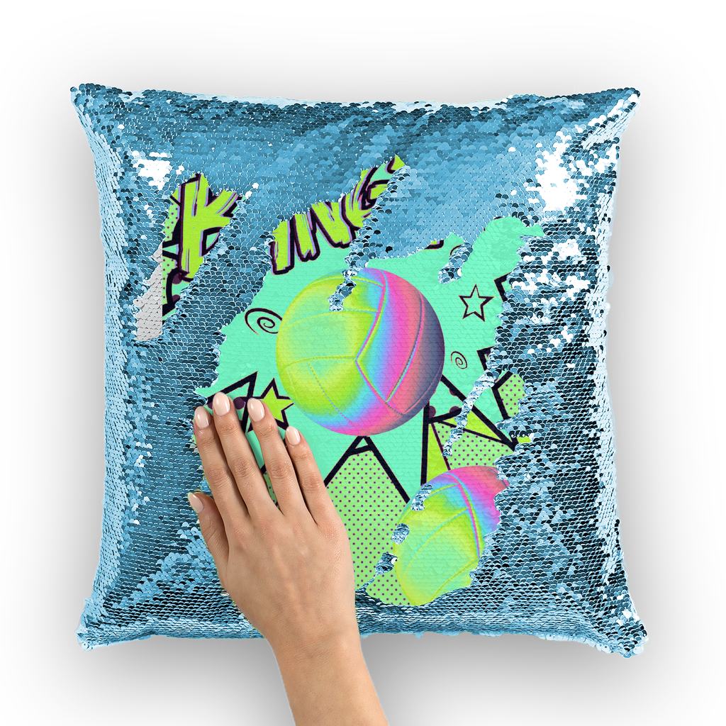 Volley ball Sequin Cushion Cover - IAKAM
