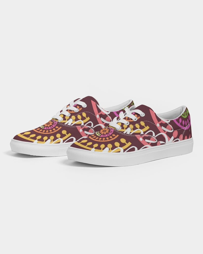 Crazy Skull 1 Women's Lace Up Canvas Shoe - IAKAM