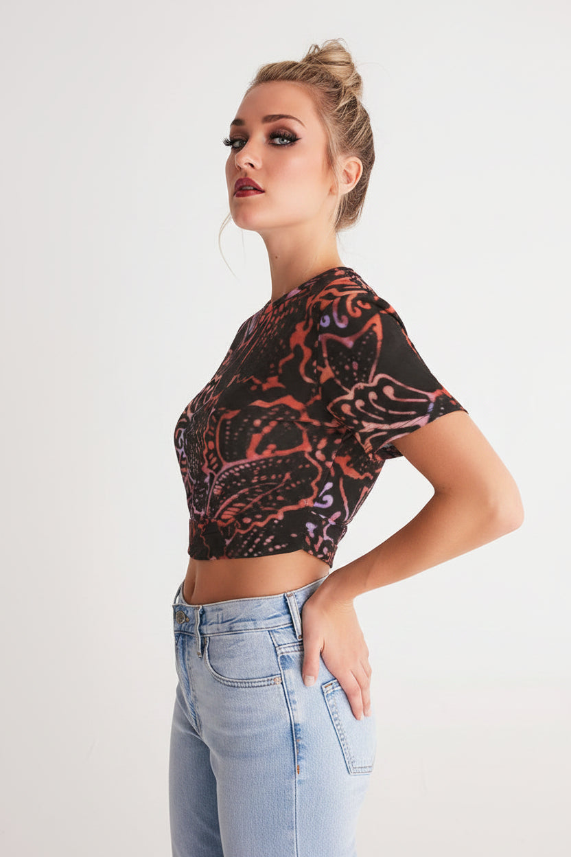 Lady Women's Twist-Front Cropped Tee - IAKAM