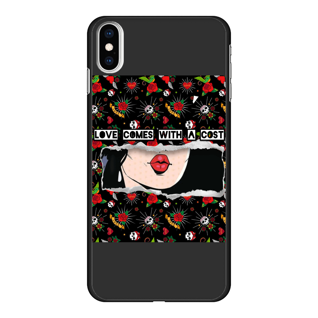 Love Cost Back Printed Black Hard Phone Case - IAKAM