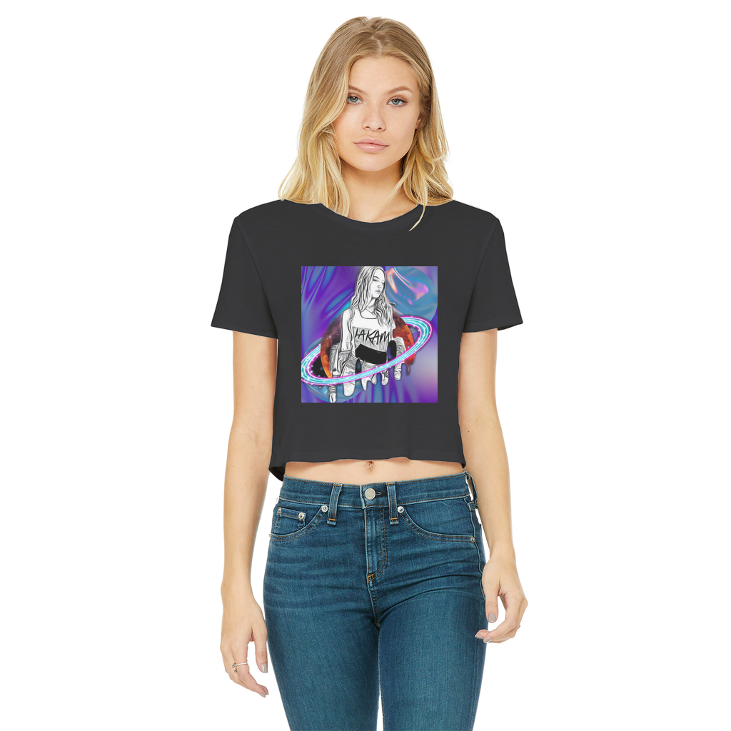 Outerspace 3 Classic Women's Cropped T-Shirt - IAKAM