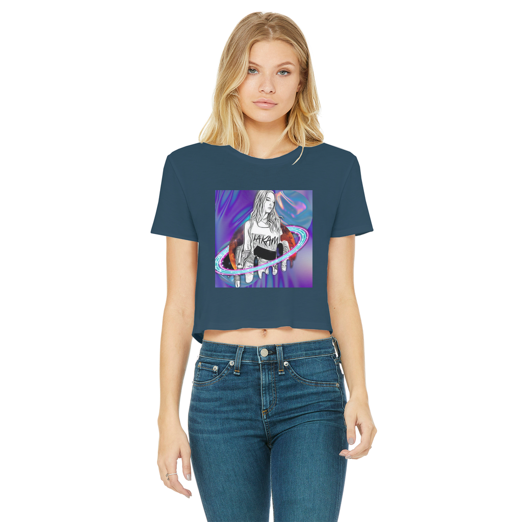 Outerspace 3 Classic Women's Cropped T-Shirt - IAKAM