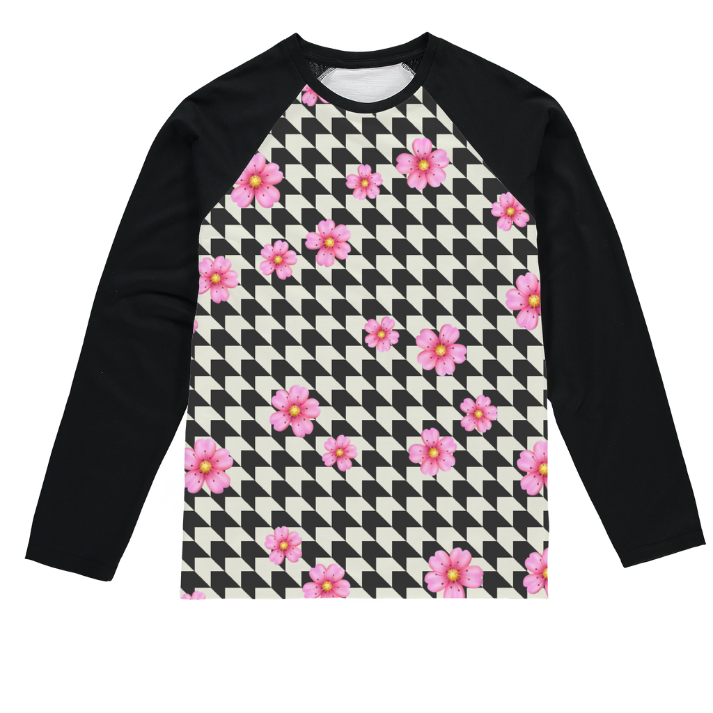 FLOWER PAT Baseball Long Sleeve T-Shirt - IAKAM