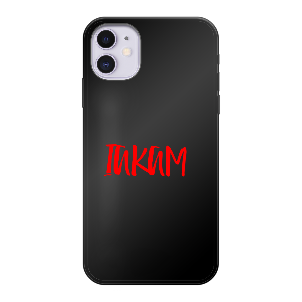 IAKAM Red Back Printed Black Soft Phone Case - IAKAM
