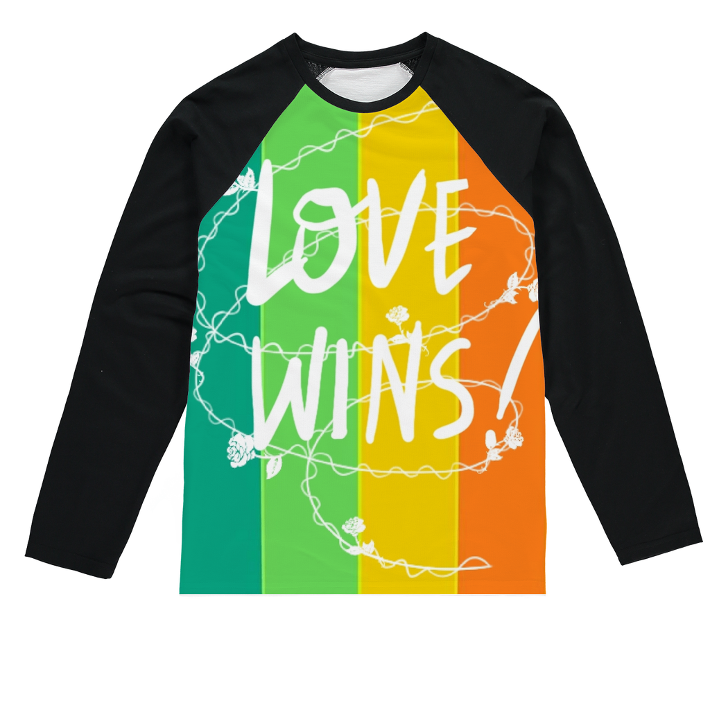 Love Wins Sublimation Baseball Long Sleeve T-Shirt - IAKAM