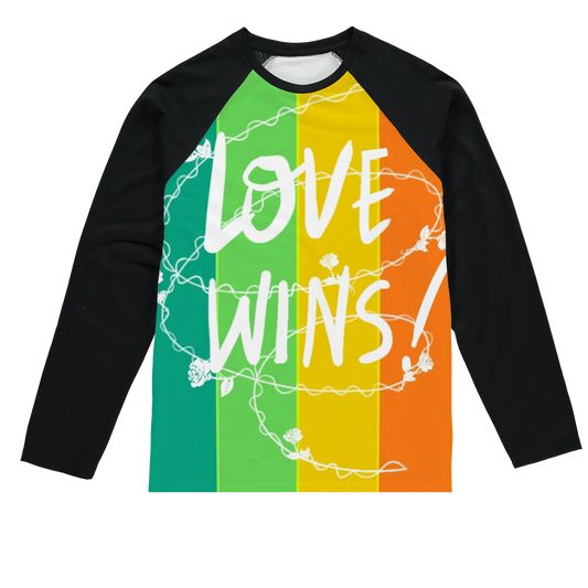 Love Wins Sublimation Baseball Long Sleeve T-Shirt - IAKAM