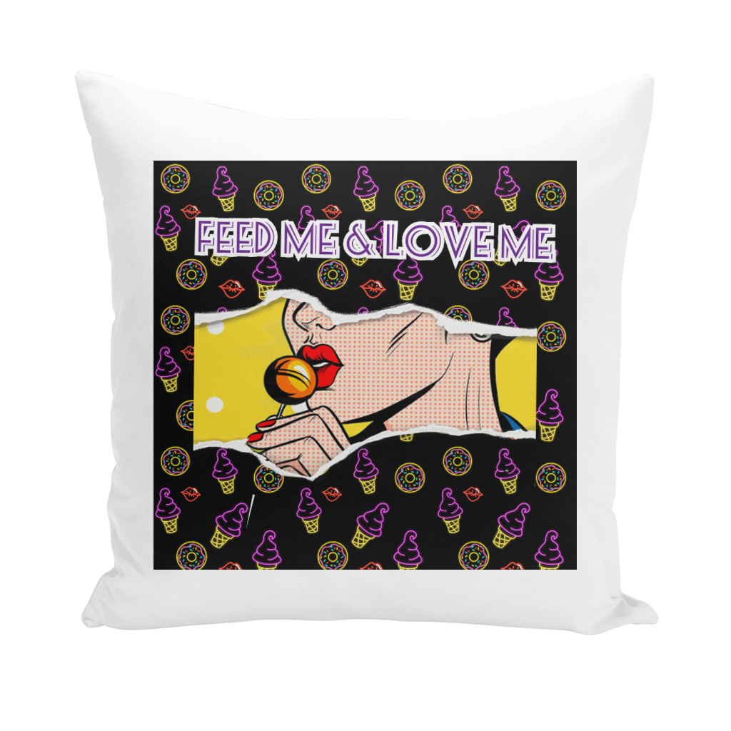 Feed Me Love Me Throw Pillows - IAKAM