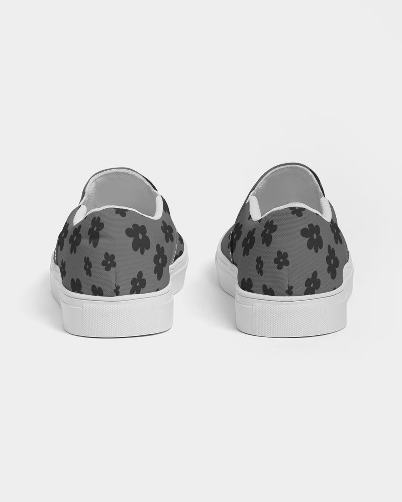 Flower Pattern Women's Slip-On Canvas Shoe - IAKAM