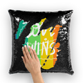 Love Wins Sequin Cushion Cover - IAKAM