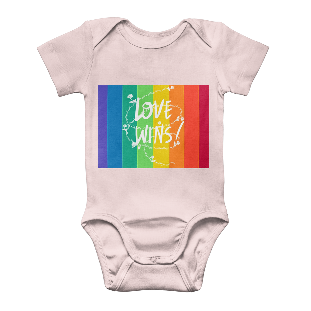 Love Wins Classic Baby Onesie Bodysuit - IAKAM