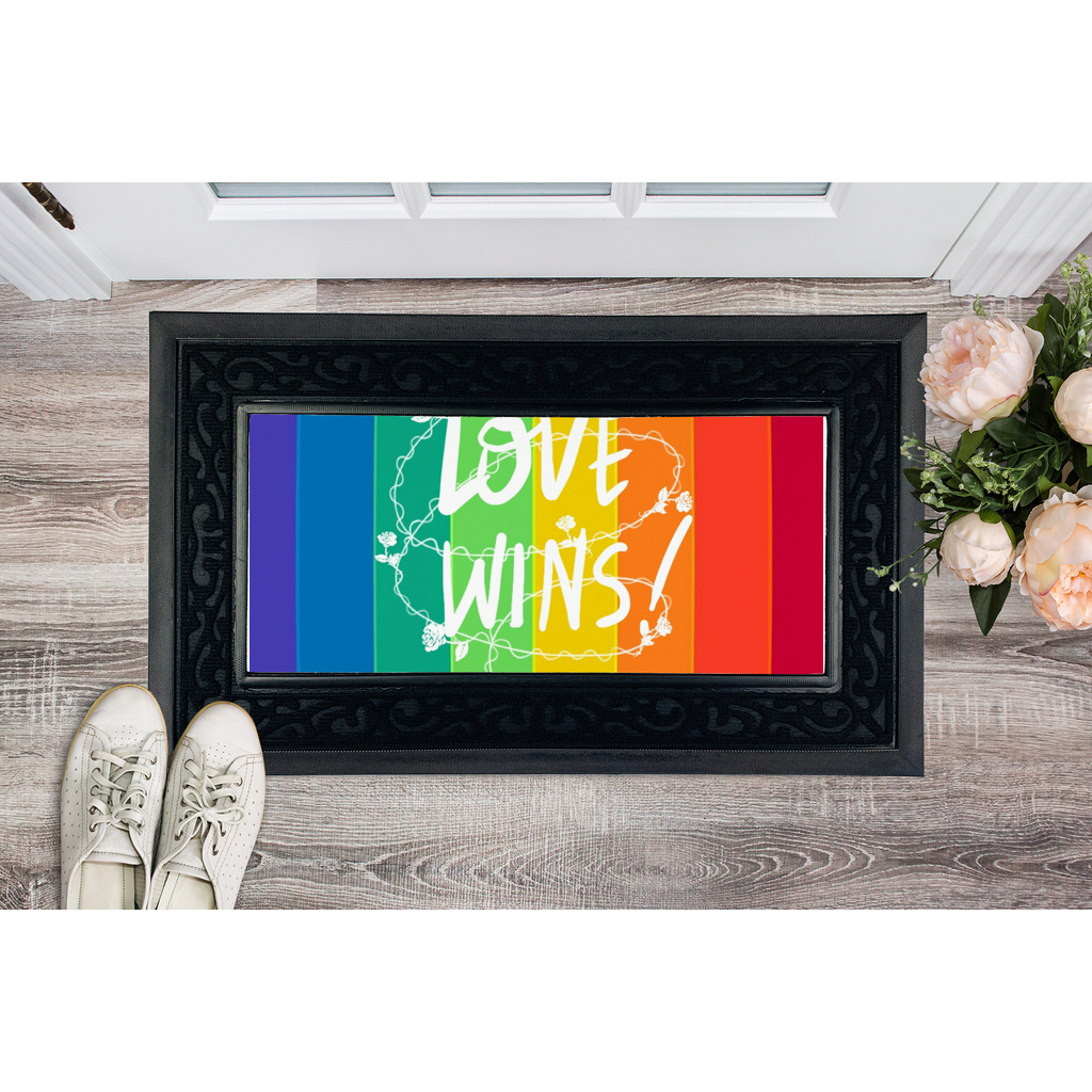 Love Wins Sublimation Heavy Duty Door Mat - IAKAM
